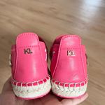 Karl Lagerfeld  Espadrille Shoes Flats Pink Embellished Cat Skull KL Logo 9.5 US Photo 7