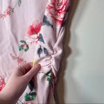 Pinkblush Pink Floral Fitted Ruched Short Sleeve Maternity Dress Size S Photo 5