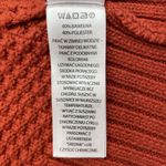 Max Studio  Plus 1X Cardigan Sweater Open Front Pumpkin Orange Waffle Knit Womens Photo 8