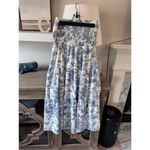 KLD Cherie Bow Front Midi Dress in Blue Size Large Photo 6