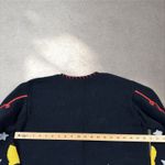 Vtg Y2K New Year's Eve Day‎ Christmas Holiday Celebration Sweater Cardigan Sz L Black Size L Photo 4