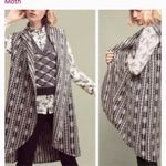 Anthropologie Moth Black and White Long sleeveless Cardigan size XS/S Photo 1