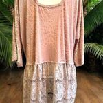 Free People Velvet Lace Fortune Teller Top - Dusty Blush Pink - Small Photo 4