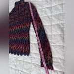 Vintage Colorful Gradient Crochet Open Knit Long Sleeve Sweater Y2K 70s Photo 8