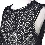 Deletta  Black Crochet Boho Knit Top XS Petite NWT Photo 1