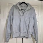 Brandy Melville 1/2 Half Zip Sweatshirt Light Blue One Size Fits All OSFA Photo 0