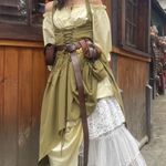 Elegant Olive Green Halter Dress New Size M Photo 3