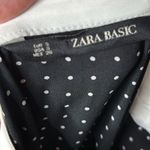 ZARA  Black and White Polka Dot Contrast Mini Dress Photo 3