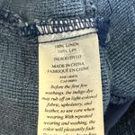 Faherty Sleeveless Knee-Length Dress Button Front 100% Linen Blue Size 4 Photo 3