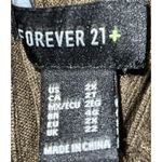 Forever 21  Green Cable Knit Cropped Stretch Long Sleeve Sweater 2X Photo 2