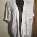 Notations White Knit Open Short Sleeve Cardigan Size 1x Photo 7