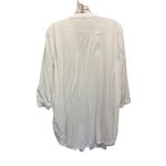 Woman Within Woman Within White Crochet 3/4 Sleeve Top Size 18/20 V Neck Boho Peasant Photo 4