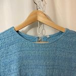 Milk Maid Tradwife Light Blue Long Puff Sleeve Smocked Empire Waist Maxi Dress Size L Photo 3