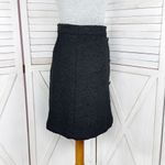 H&M Tweed A Line Skirt Rhinestone Faux Buttons Black 8 Photo 2