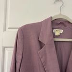Anthropologie Maeve Double-Breasted Linen Blazer Lilac Ash Photo 8