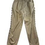 VTG 90s Together 4 Jeans Open Cross Peek A Boo Sides High Waist Jean Pleated Tan Photo 0