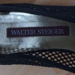 Walter Steiger Womens Classic Pump Heel Black Mesh Mid Almond Toe 7 B Photo 8