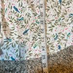 Croft & Barrow  Womens XL Button Up Shirt Long Sleeve Birds Floral Print White Photo 4