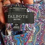 Talbots The Perfect Crop Curvy Multi Color Summer Paisley Pants SZ P12 98%Cotton Photo 6