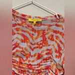 Circus NY Women’s small Dusk Blue Electric Zebra Ruched Long Sleeve Top 1728 Photo 3