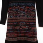 Peruvian Connection Black Cotton Geometric Andean Bodycon Dress - S Photo 4