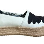 Toms Valencia Espadrille Platform Slip-on Shoes Natural Canvas Black Womens Sz 7 Photo 4