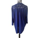 Lace Shirt Loungewear School Casual Basic Everyday Blue Size XL Photo 1