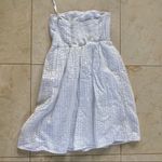 Old Navy  White Strapless Eyelet Dress Size Small Photo 4