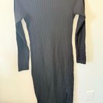 Ultra Flirt Black turtleneck slit ribbed dress Photo 0