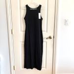 Uniqlo Sleeveless Ribbed Bra Dress in Black Photo 2