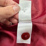 Coldwater Creek Vintage Red Burgundy Puffer Snap Jacket Floral Embroider Size 14 Photo 10
