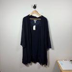 Catherines NWT  2 Piece Starburst Shimmer Tank/Cardigan Sheer Navy Size 26W Photo 4