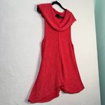 Pure Handknit Sleeveless Cowl Neck Long Sweater Tunic Coral Pink Size Med/Large Photo 2