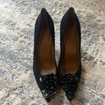 Aquatalia  Black Suede Pointed Toe Heels Size 11 US Photo 1