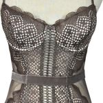 Victoria's Secret Victoria Secret SZ 36B Lace Mesh Corset Bustier Boned Underwire Adjustable Beige Photo 1