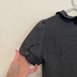 J.Crew Phoebe Ruffle Dress Solid Dark Gray Charcoal WOOL Blend Short Sleeve 2 Photo 14