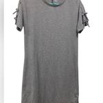 Fabletics , gray T-shirt dress with double bows on sleeves women’s size xs Photo 2