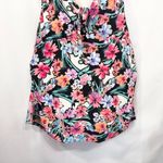 Catalina  Plus Size 3X‎ Swim Top Halter Tie Neck Floral Pink Black Swimsuit 1668 Photo 4