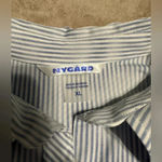 Peter Nygard NYGARD Blue White Striped Button Down Size XL Photo 4