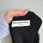 Balenciaga  Black Marble Print Rayon Trompe Loeil Short Sleeve Dress Size 4/36 Photo 7