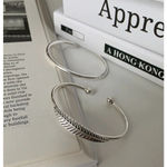 Boutique NEW Women's 925 Sterling Silver Engraved Feather Cuff Bracelet,‎ Adjustable Photo 5