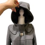 Grey wool coat with hood claudiepierlot Gray Photo 3
