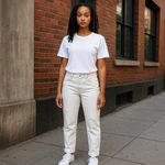 White House | Black Market White House Black Market Sz 34 Girlfriend Jeans Rolled Cuff Denim Distressed Photo 11