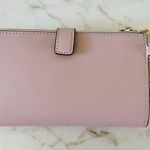 Michael Kors Jet Set Travel Blossom Pale Pink Leather Double Zip Wallet Wristlet Photo 5