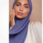 VOILE CHIC Premium Chiffon Light Denim Hijab Scarf For Women Purple Photo 0