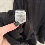 Johnny Was Black Eyelet V Neck Shift Mini Dress Photo 3