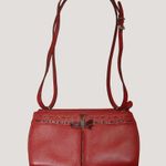 Brighton Retired Lipstick Red Leather Purse Crossbody Organizer Embellishment Photo 4