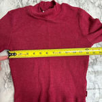 TNA Red Cropped long Sleeve High Neck Waffle Knit Thermal top size small Photo 5