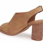 Madewell  The Cary Sandal in Faded Birch Suede Women's Size 8 Block Heel Open Toe Photo 1