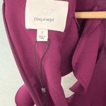 Cinq a Sept Women's Asymmetric Ruffle Hem Knee Length Dress Eggplant Purple 2 Photo 2